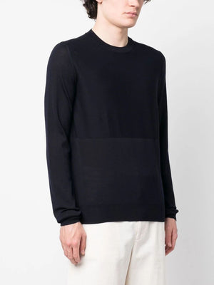 JIL SANDER SS24 Men's Wool T-Shirt in Azul Marin