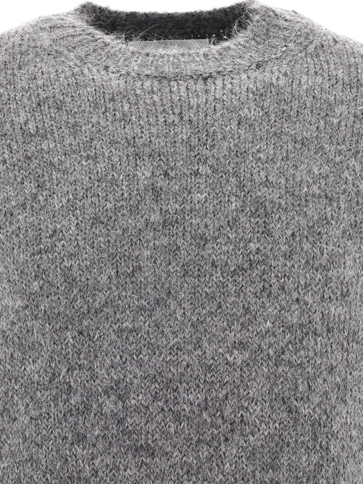 男士灰色混纺羊毛衫 - 2024秋冬款