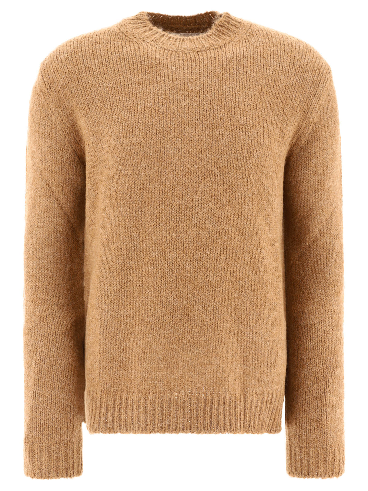 JIL SANDER Soft Tan Melange Sweater for Men