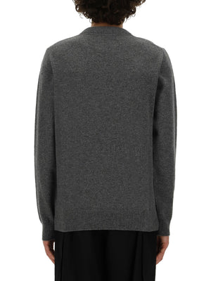 JIL SANDER Men's V-Neck Sweater - Size 48