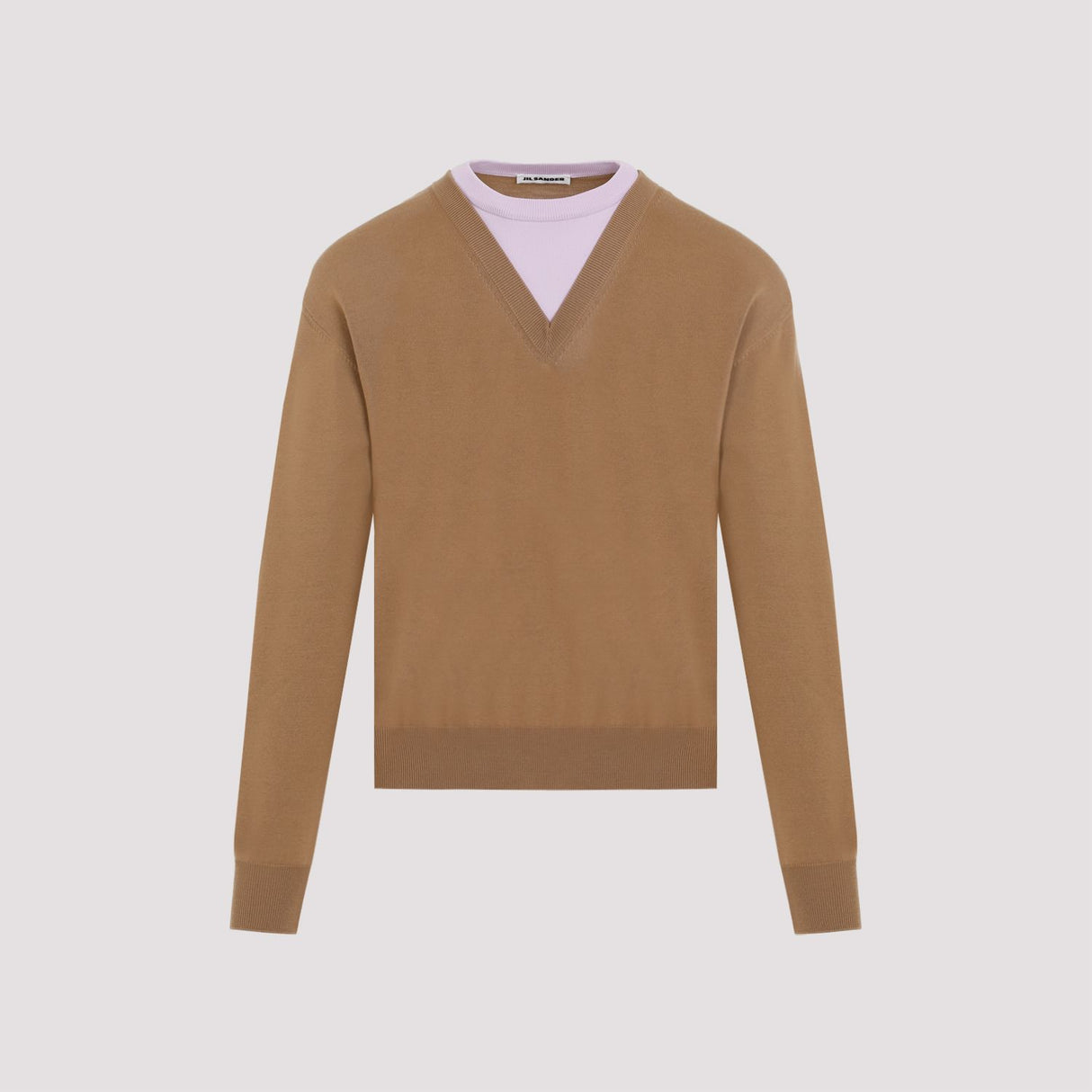 JIL SANDER Beige Wool Men's Pullover for FW24 Collection