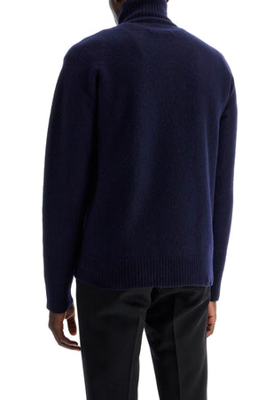 JIL SANDER Men's Classic High-Collar Wool Sweater