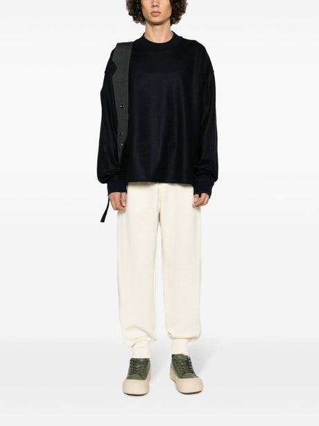 JIL SANDER Casual Wool Sweater with Round Collar