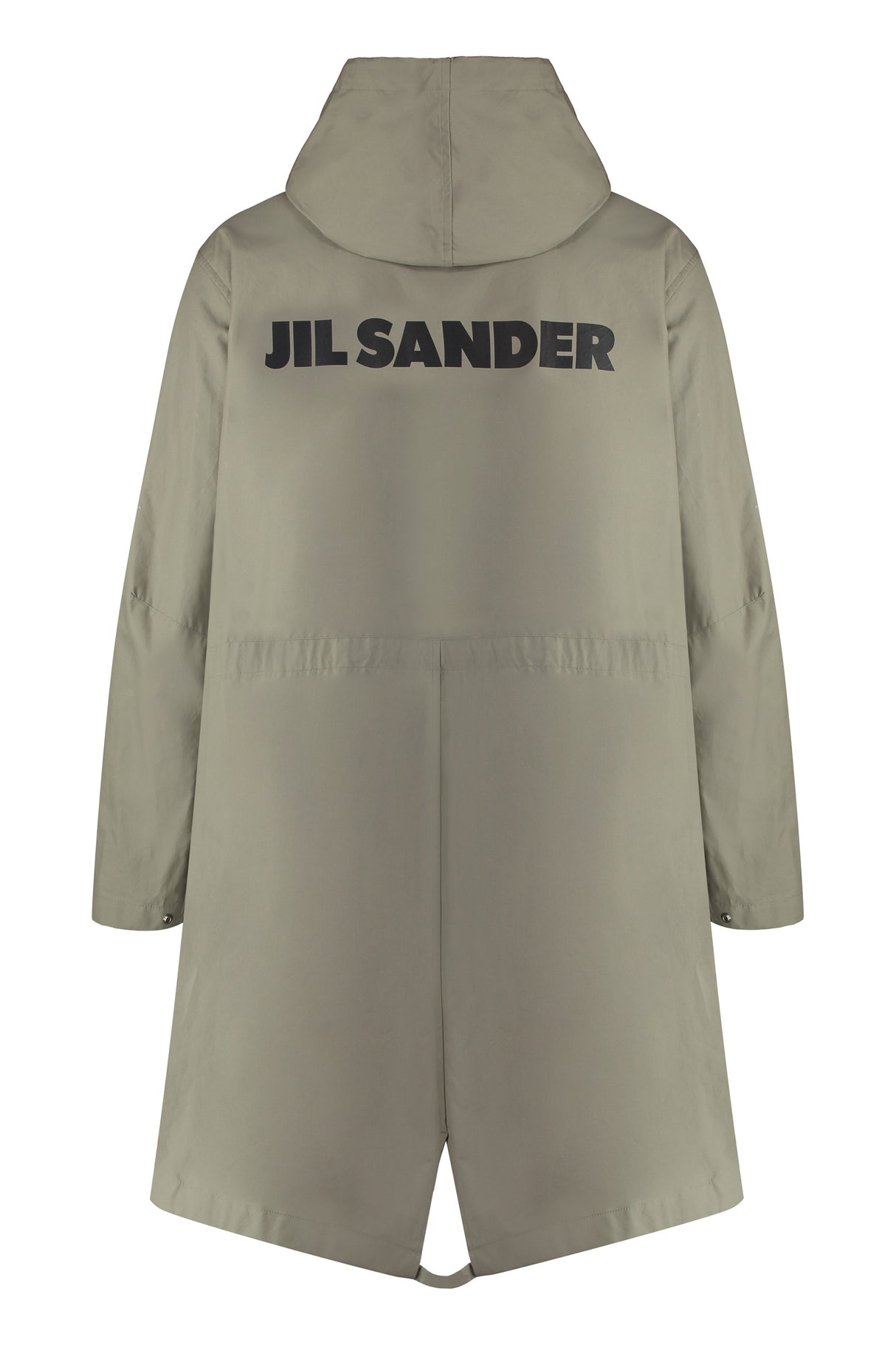 JIL SANDER 男士綠色連帽棉質公園大衣