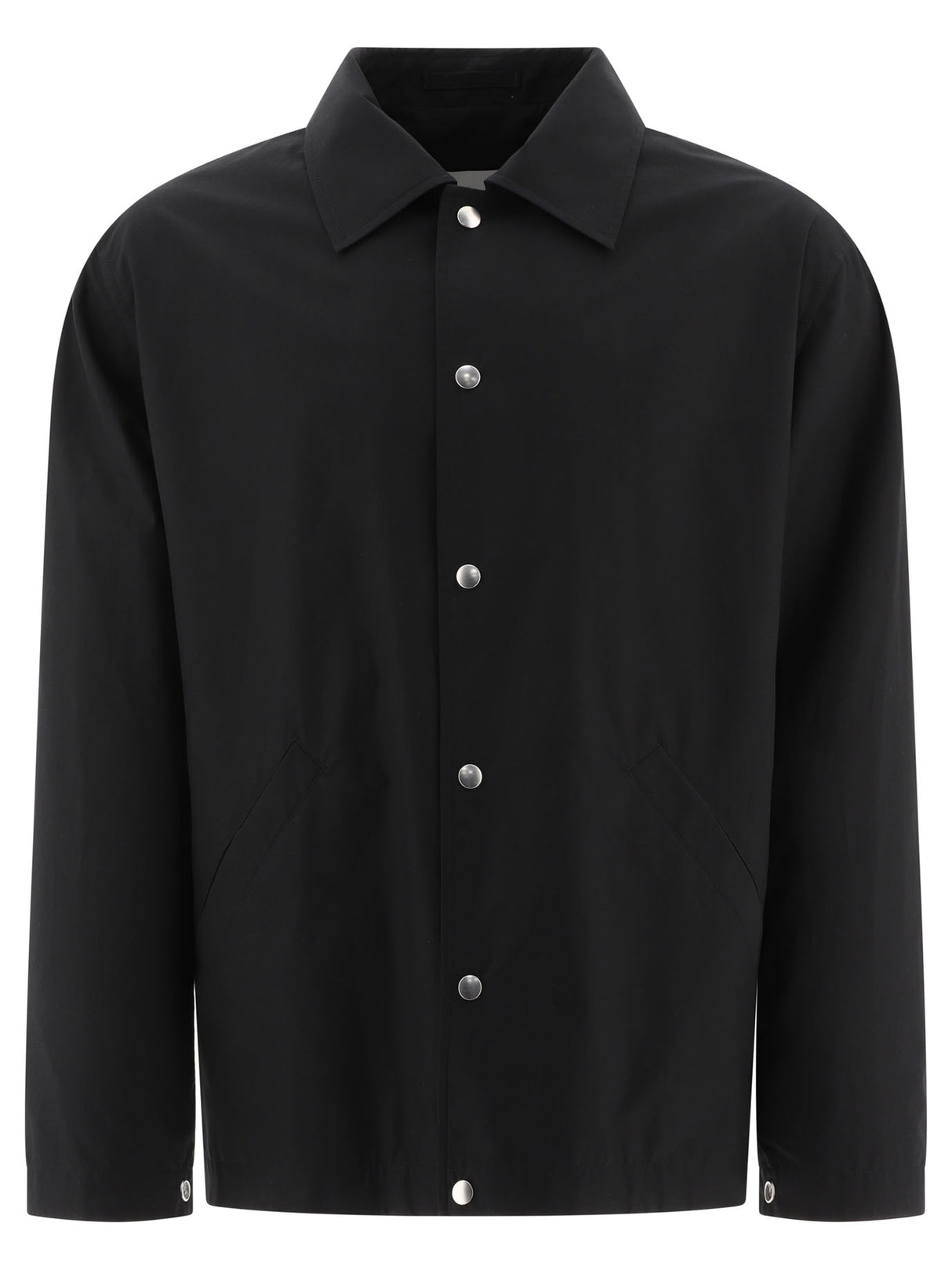 JIL SANDER Casual Cotton Overshirt with Signature Print