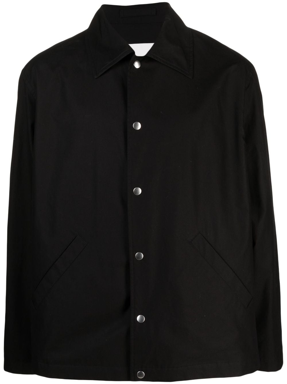قميص جاكيت رجالي أسود بطباعة شعار لموسم FW23