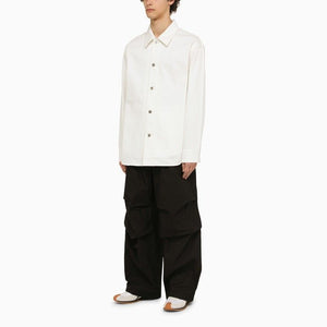 White Denim Shirt for Men: Classic Style and Comfort by JIL SANDER