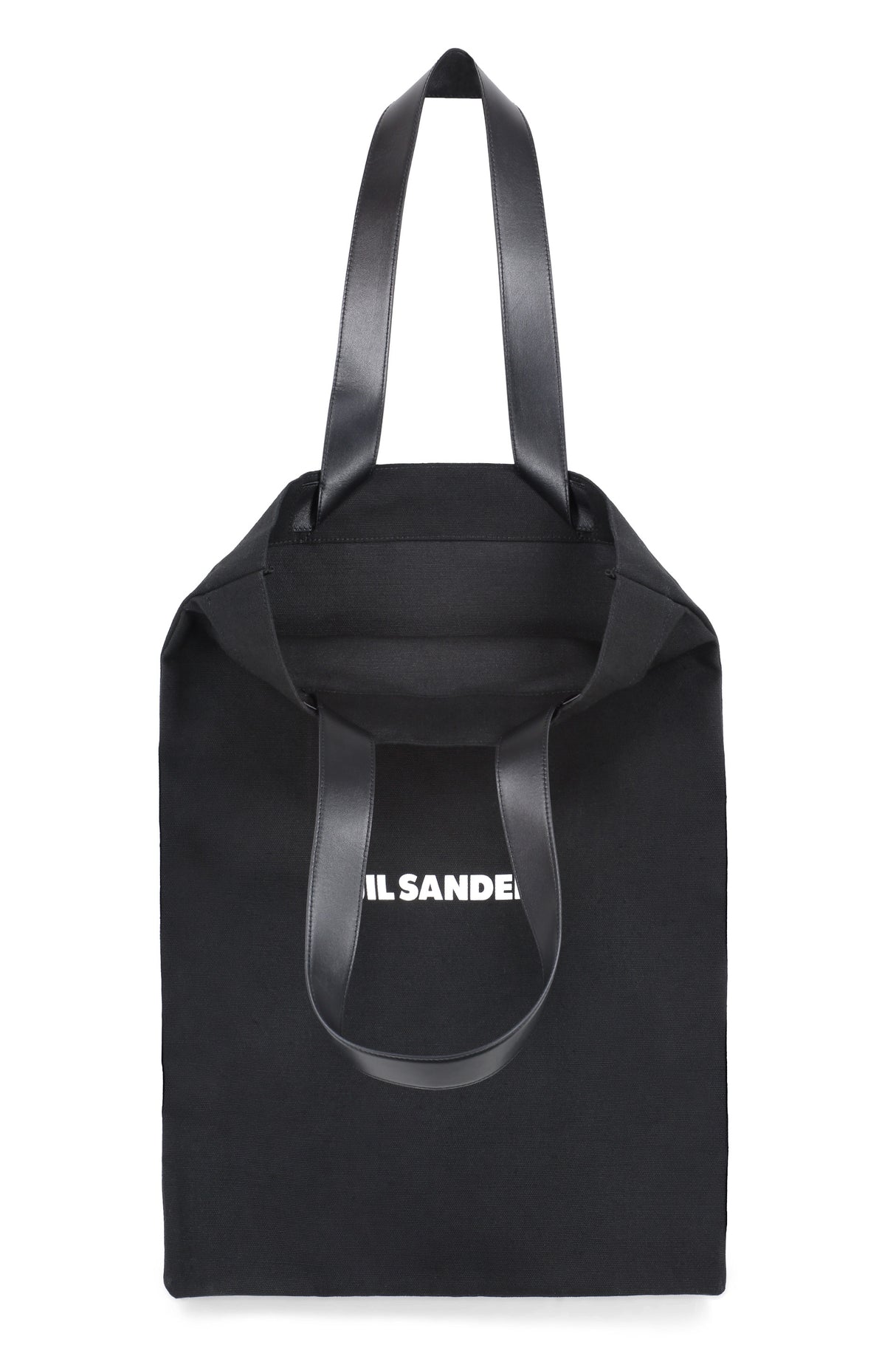 JIL SANDER Men's Black Linen Tote Handbag - Spring/Summer '24