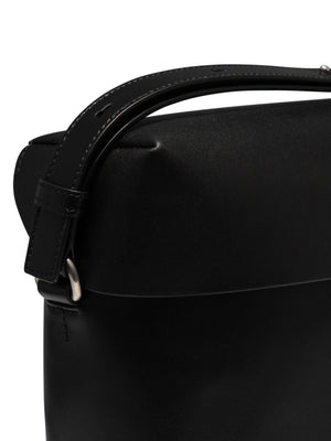 JIL SANDER Black Calf Leather Crossbody Bag for Men - FW24