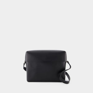 JIL SANDER Luxury Leather Crossbody Bag with Silver Accents