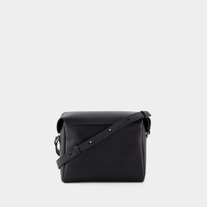 JIL SANDER Luxury Leather Crossbody Bag with Silver Accents