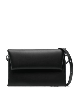 JIL SANDER Leather Foldover Top Handbag