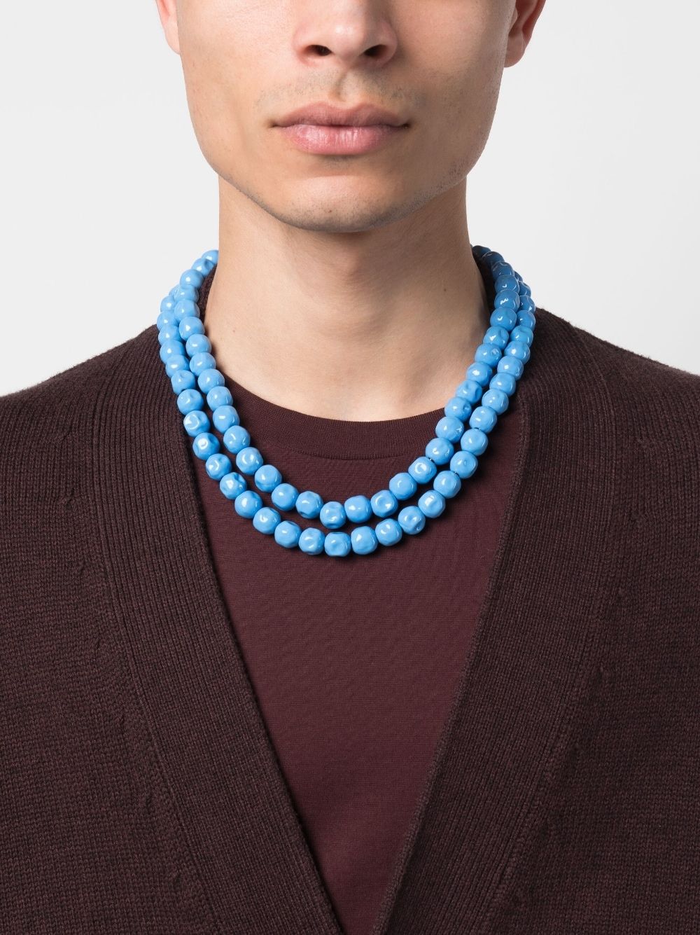 Sky Blue Men's Moon Necklace