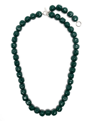 JIL SANDER Green Ancestor Moon Necklace for Men - SS23 Collection