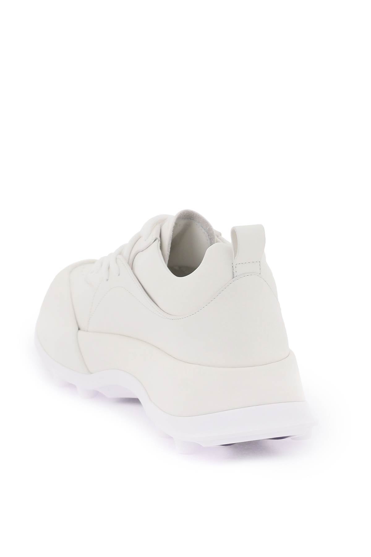 JIL SANDER Men's White Leather Sneakers for SS24 Collection