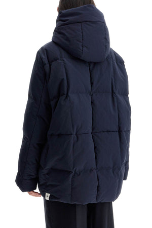 JIL SANDER Midi Length Hooded Down Jacket for Women