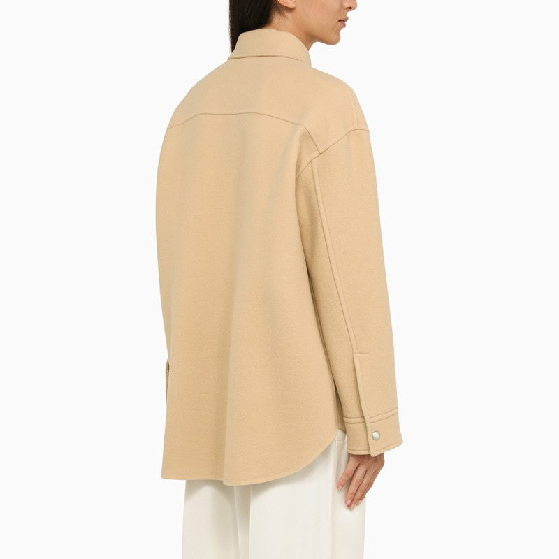 JIL SANDER Beige Wool Regular Jacket for Women