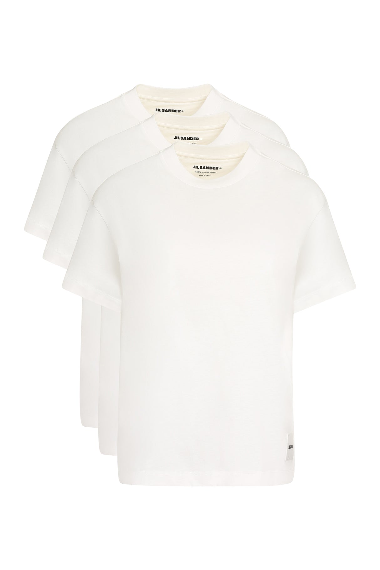 JIL SANDER Organic Cotton Ribbed T-Shirts Set of Three