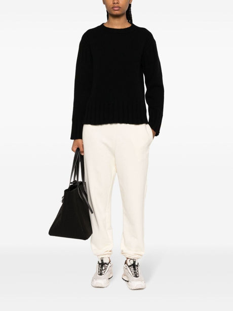 JIL SANDER Cozy and Chic Black Ribbed Cashmere Jumper for Women - FW23 Collection