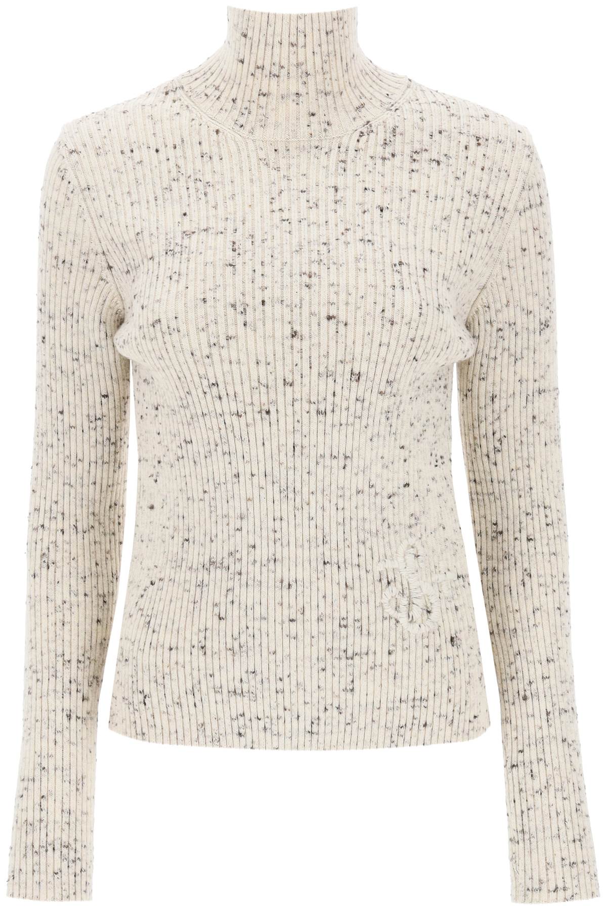 Speckled Wool High-Neck Sweater for Women - FW23 Collection