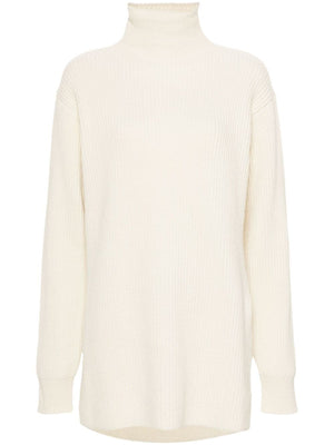 JIL SANDER High Neck Ribbed Wool Sweater for Women