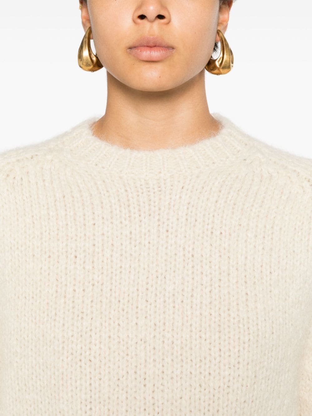 JIL SANDER Chunky Knit Sweater with Brushed Effect - Women’s Fall Style