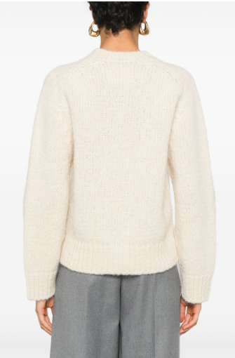 JIL SANDER Chunky Knit Sweater with Brushed Effect - Women’s Fall Style