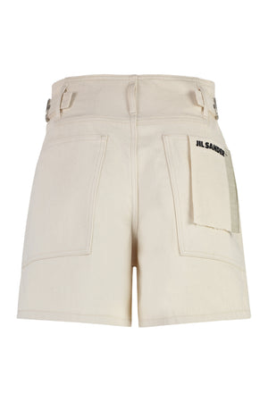 SS24 Women's Tan Denim Shorts by JIL SANDER