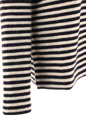 JIL SANDER Elegant Blue Striped Wool Sweater