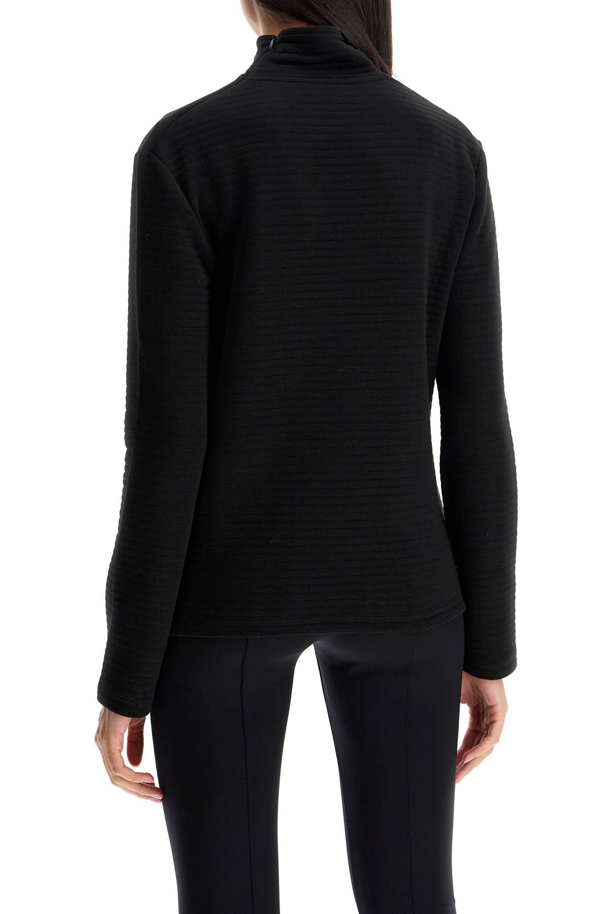 JIL SANDER High-Neck Quilted Wool Blend T-Shirt - Size S