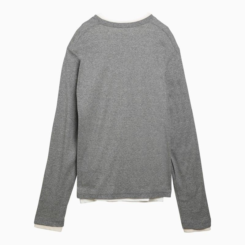 JIL SANDER Men's Grey Multilayer Long-Sleeved T-Shirt - SS24