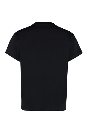 JIL SANDER Elegant Black Cotton Crewneck Tee with Emblem