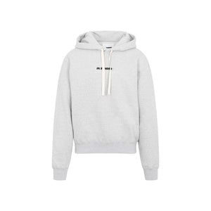 JIL SANDER Gray Cotton Hoodie for Men | SS24 Collection