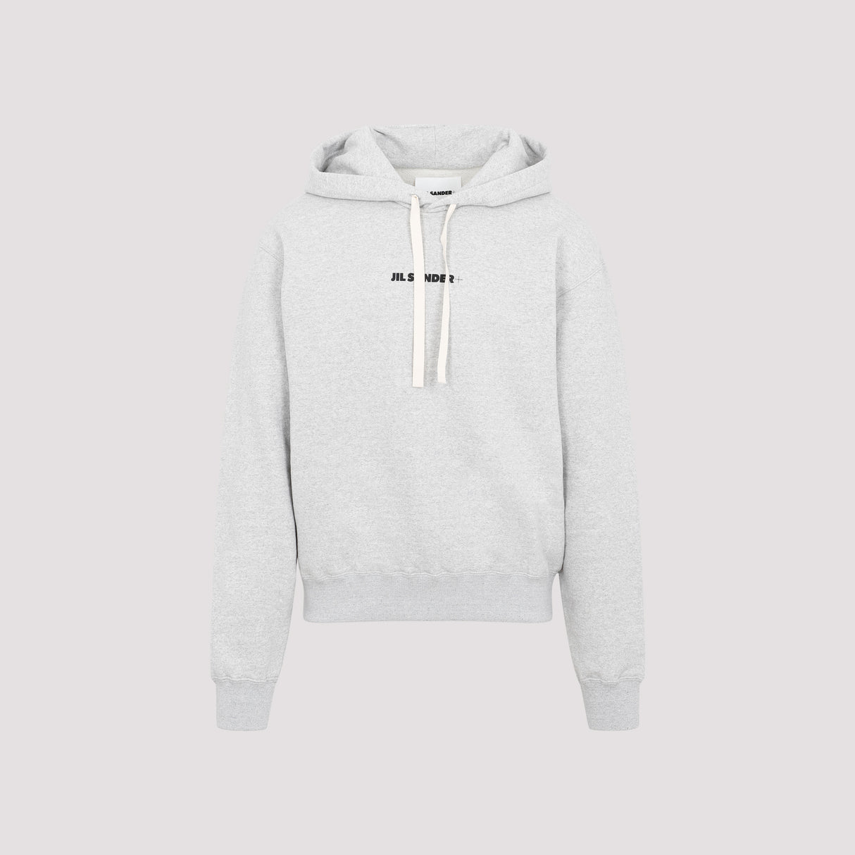 JIL SANDER Gray Cotton Hoodie for Men | SS24 Collection