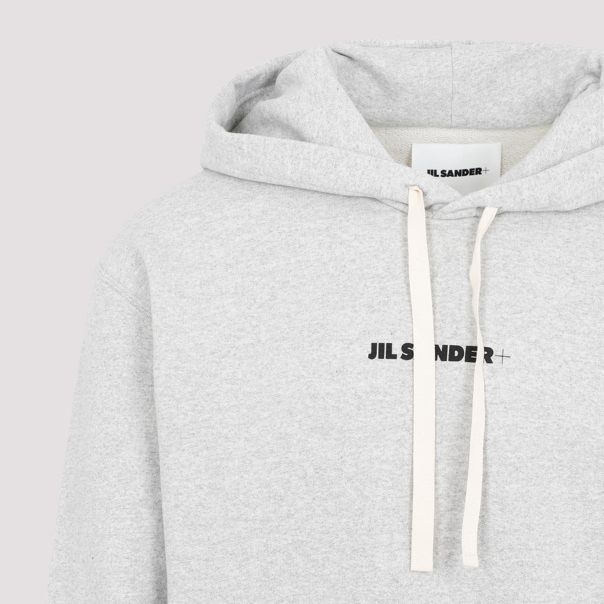 JIL SANDER Gray Cotton Hoodie for Men | SS24 Collection