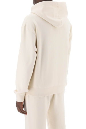 JIL SANDER Powder Green Cotton Sweatshirt with Hood and Logo for Men - FW23 Collection