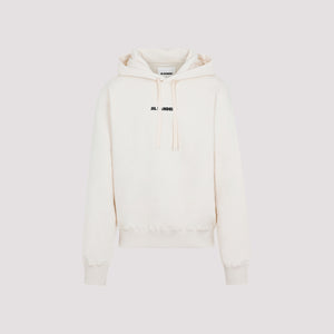 JIL SANDER Cozy Cotton Hoodie for Women in Ecru