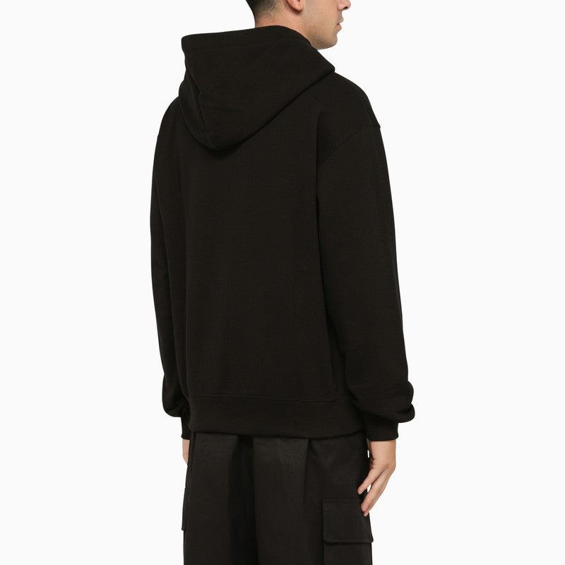 JIL SANDER Wide Black Hoodie for Men