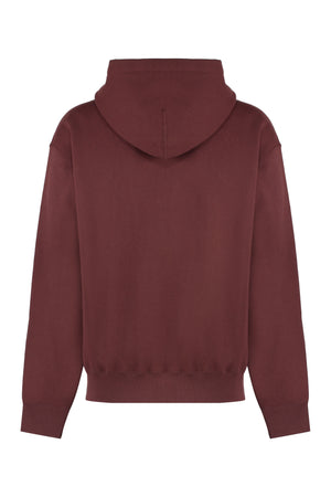 JIL SANDER Grape Full-Zip Cotton Sweatshirt