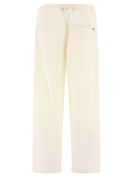 JIL SANDER Men's White Embroidered Trousers for SS24