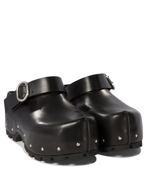 JIL SANDER Studded Leather Clogs for Men