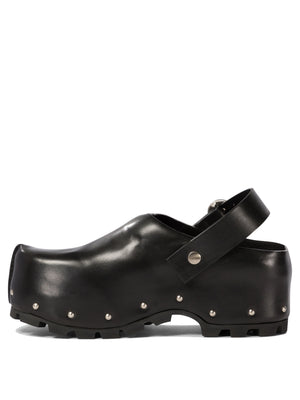 JIL SANDER Studded Leather Clogs for Men