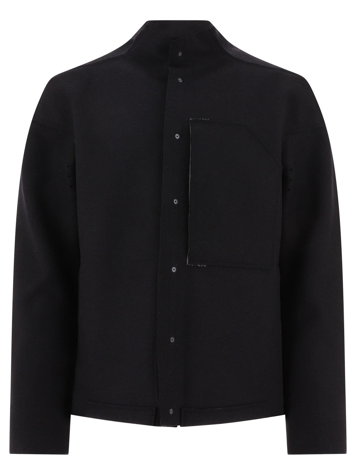Áo khoác lông cừu đen nam FW23 từ ACRONYM
