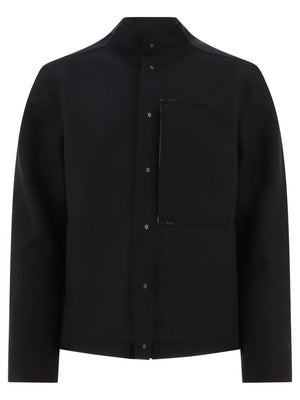 Áo khoác lông cừu đen nam FW23 từ ACRONYM