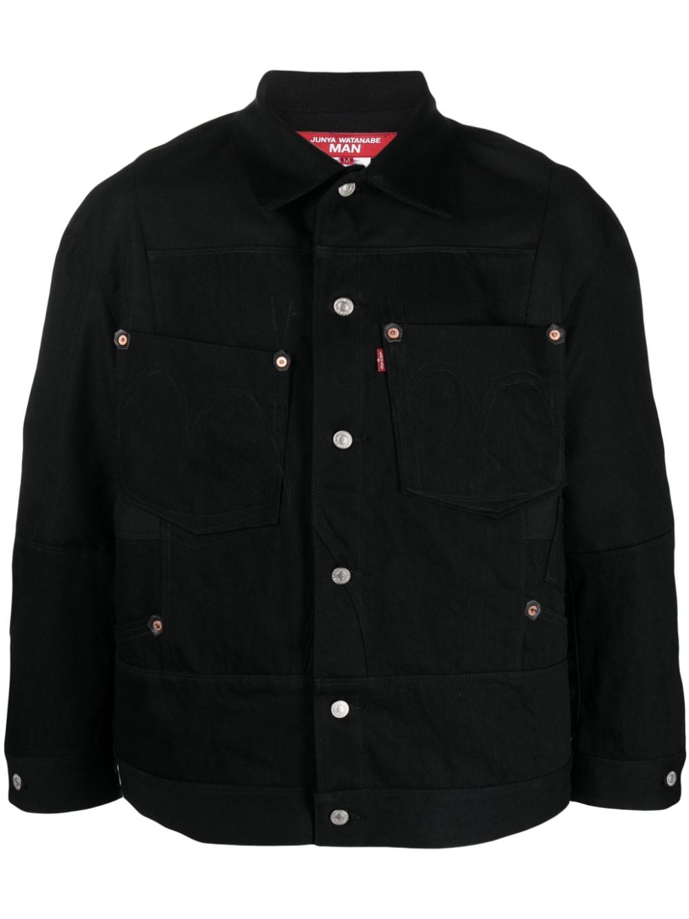 Men's Black Cotton Button-Up Jacket for FW23