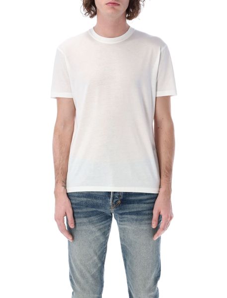 TOM FORD Men's Blue Short Sleeve Crew Neck T-Shirt for FW24