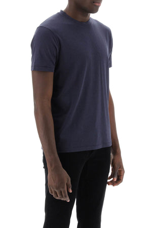 TOM FORD Men's Blue Short Sleeve Crew Neck T-Shirt for FW24