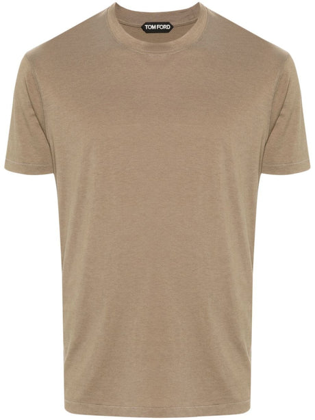 TOM FORD Men's Blue Short Sleeve Crew Neck T-Shirt for FW24