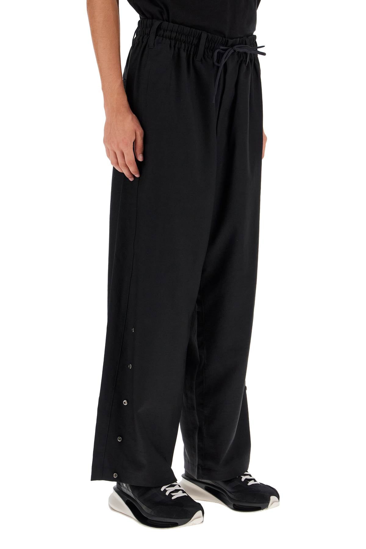 Y-3 Modern Wide-Leg Striped Performance Pants