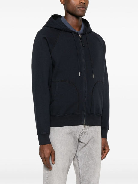 TOM FORD Classic Zip Hoodie for Men - Navy Blue